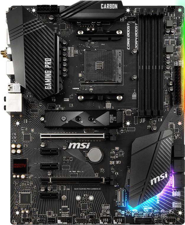 MSI B450 Gaming Pro Carbon AC - Motherboard Specifications On MotherboardDB